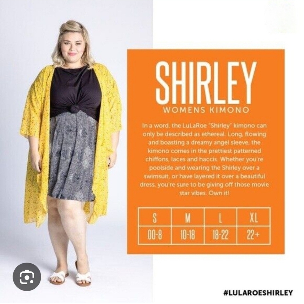 Lularoe, Shirley Kimono, Elegant Collection, Crushed Peacock Blue,‎ Size Small - Picture 6 of 6